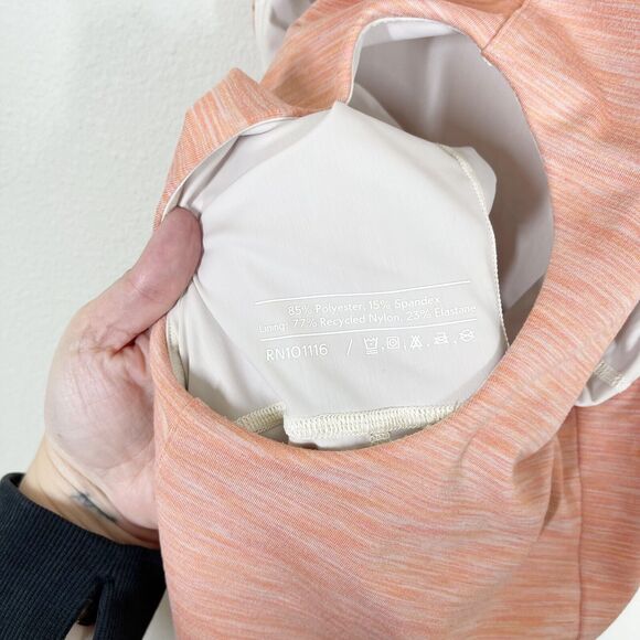 Outdoor‎ Voices Flow Circle Back Workout Dress Sz M Coral Orange Spacedye Shorts - Picture 6 of 11